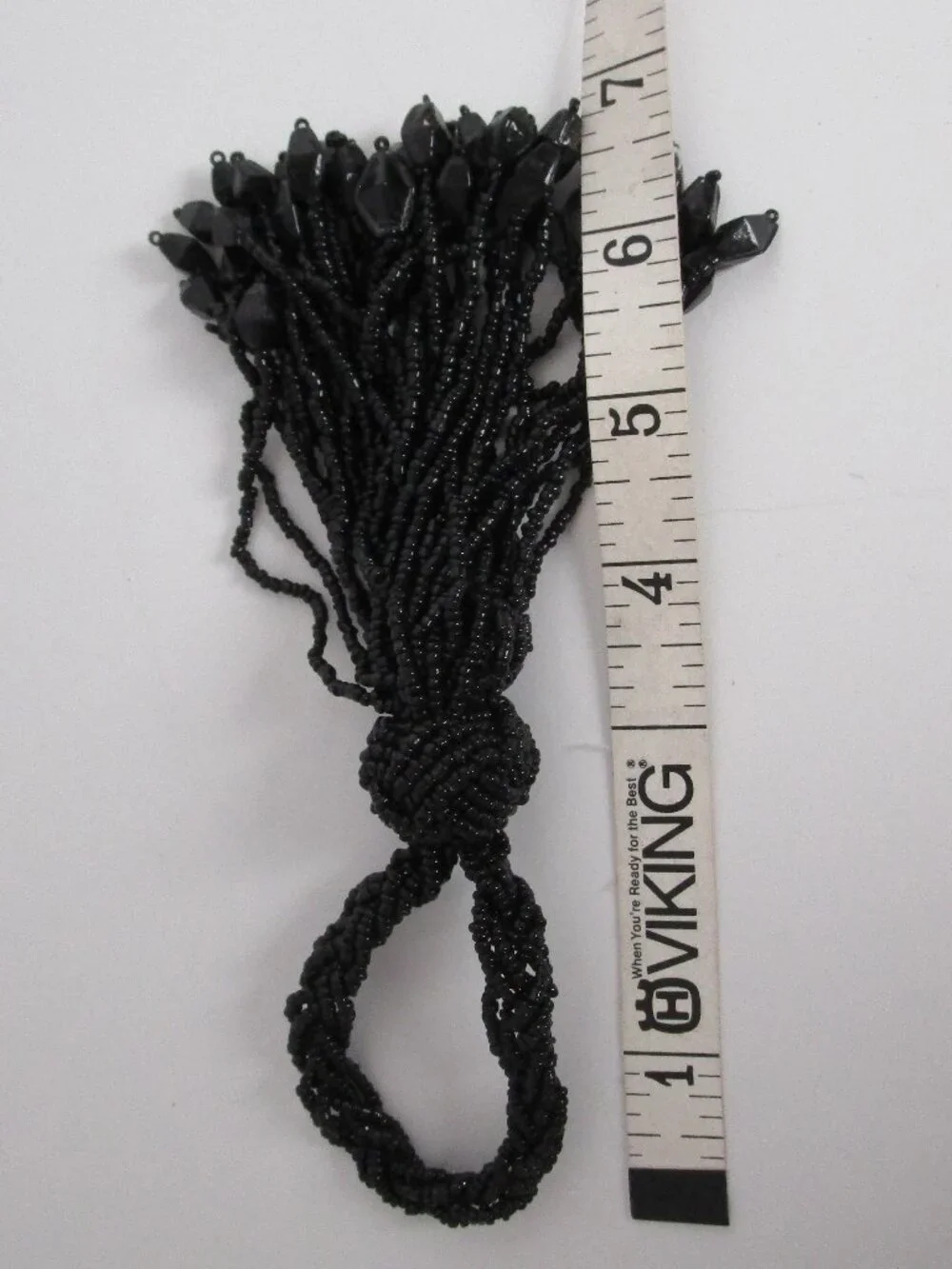 set of beaded tassel napkin rings